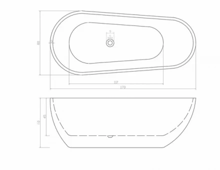 Ceruttispa MIMI170MW акриловая ванна 170x80