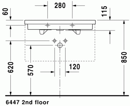 Duravit 2nd Floor 049180000 Раковина