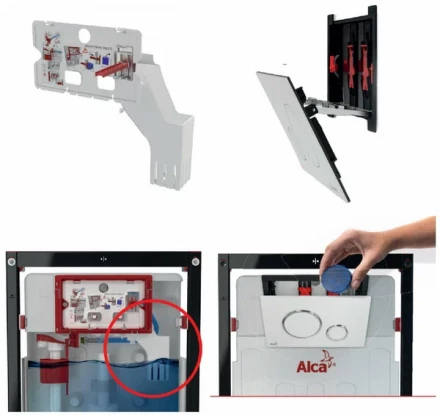 AlcaPlast A101/1120 Комплект 4в1 инсталляция с клавишей M671 хром