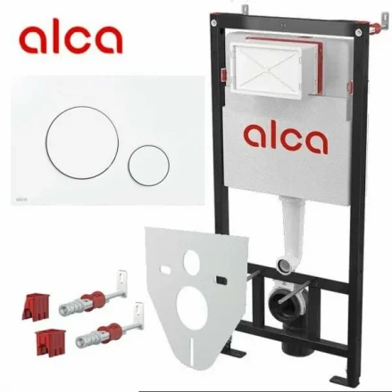AlcaPlast A101/1120 Комплект 4в1 инсталляция с клавишей M671 хром