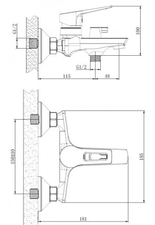 ESKO Rabat RA 54 w/a Смеситель для ванны