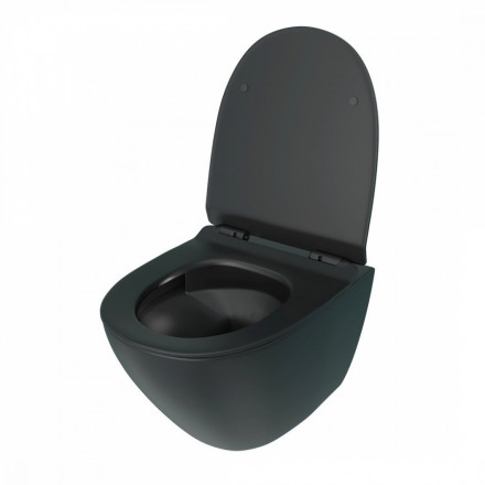 Teymi T40114 Lina Pro Vortex black tornado Унитаз подвесной
