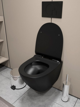 Teymi T40114 Lina Pro Vortex black tornado Унитаз подвесной