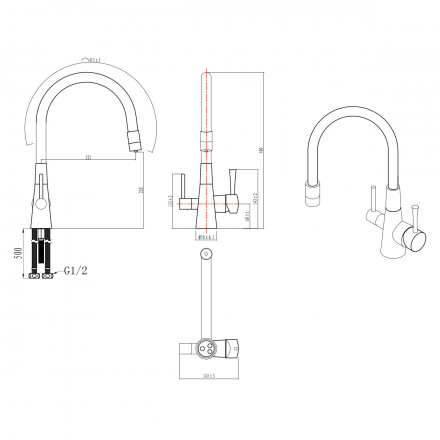 Lemark Comfort LM3075BL смеситель для кухни