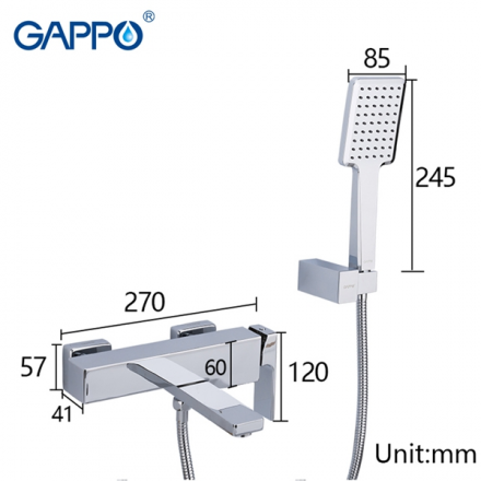 Gappo G3218 Смеситель для ванны
