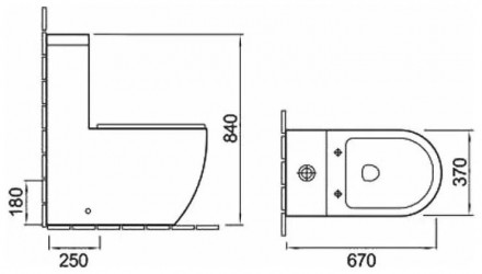 Santiline SL-5011 Унитаз напольный моноблок