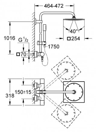 Grohe Rainshower F-series 27469000 Душевая стойка