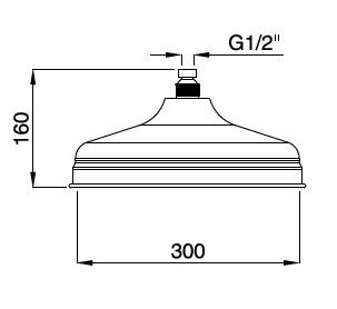 CEZARES CZR-U-SP8-30-01 верхний душ