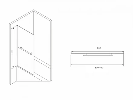 ABBER Immer Offen AG70080B шторка на ванну