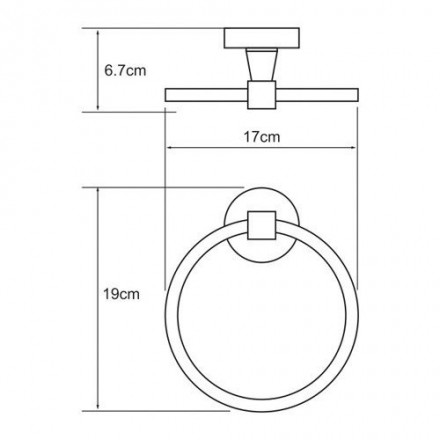 Wasserkraft Isen К-4060 Держатель полотенец кольцо