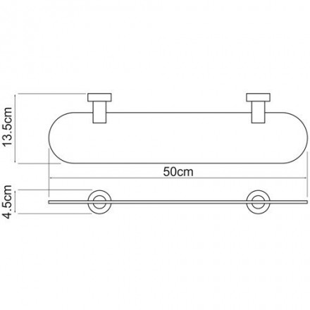 Wasserkraft Donau K-9424 Полка стеклянная