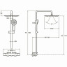 Jacob Delafon Metro E26589-BL Душевая стойка с полкой Jacob Delafon Metro E26589-BL Душевая стойка с полкой