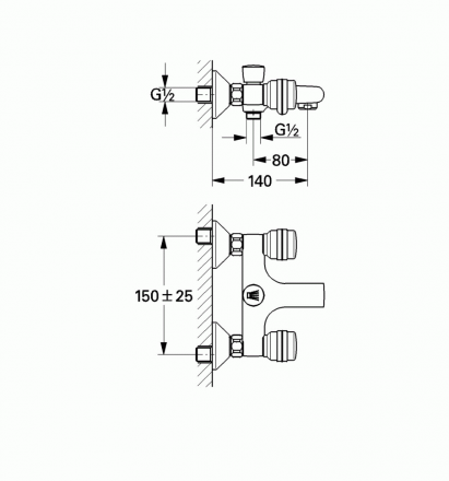 Grohe Costa S 25483001 Смеситель для ванны