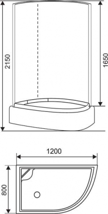 Arcus ECOSTYLE ES-309WP L Душевая кабина 120x80