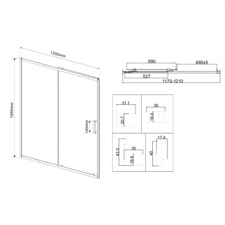 Vincea City VDS-5CT120MT душевая дверь