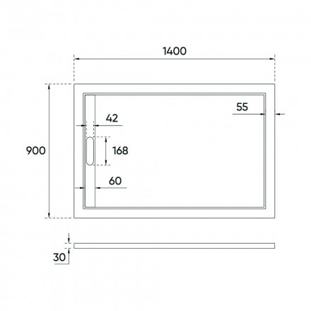 Veconi Tezeo stone TZ07-14090PR-01-19C3 душевой поддон