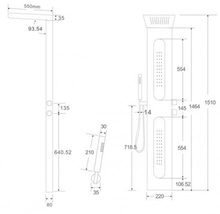 Cerutti VETTORE B CT8993 Панель душевая