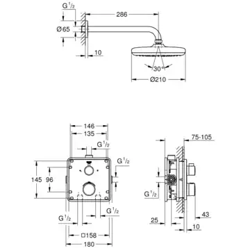Grohe Grohtherm Tempesta 210 34728000 Душевая система