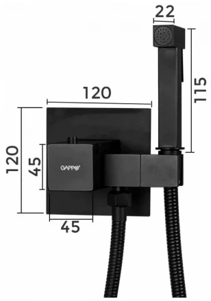 Gappo G7207-60 Гигиенический душ с термостатическим смесителем