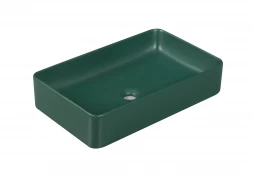 Milleau Miel MU7060C-MHGN Раковина накладная 60x37x13 матовый изумрудный/тёмно-зелёный