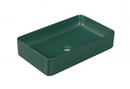 Milleau Miel MU7060C-MHGN Раковина накладная 60x37x13 матовый изумрудный/тёмно-зелёный