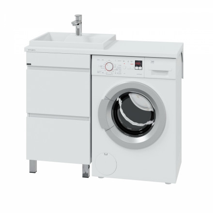 Санта Марс 48 напольная 2 ящика тумба c раковиной Юпитер 110 L над стиральной машиной
