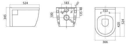 BelBagno LOTO set 2 Инсталляция с унитазом