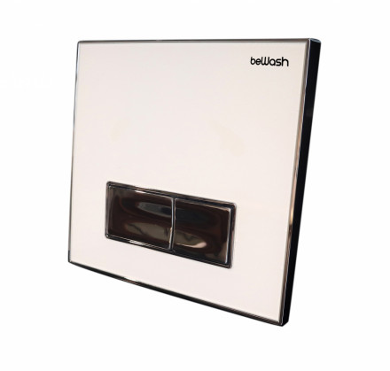 BeWash Vago P05WC 500RZVP0500BYC000001 Клавиша смыва для инсталляций, белое стекло/хром