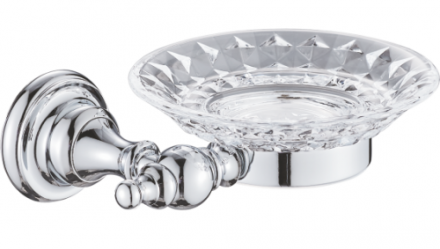 Rose RG1103 Мыльница стеклянная хром