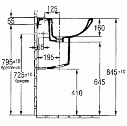 Jacob Delafon Patio E4158NG-00 Раковина 550x450 мм