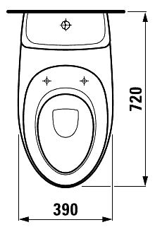 Laufen Alessi One 8.2297.6.400.000.1 Напольный унитаз (чаша)