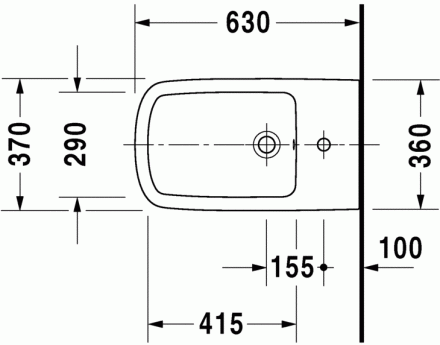 Duravit DuraStyle 228310 Биде напольное