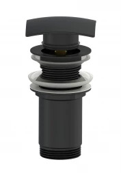 Wonzon &amp; Woghand WW-88SS08-MB Донный клапан для раковины с переливом черный матовый