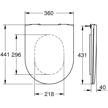 Grohe Essence 39577000 Сиденье с крышкой Soft Close для унитаза