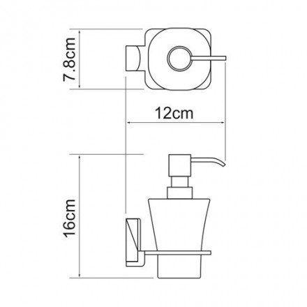 Wasserkraft Leine WHITE К-5099WHITE Дозатор для жидкого мыла стеклянный