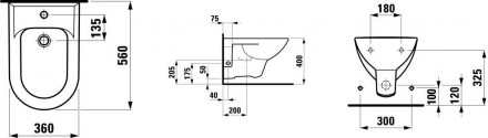Laufen Pro 8.3095.1.000.304.1 биде подвесное