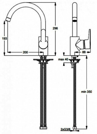 Ideal Standard Connect B9932AA cмеситель для кухни