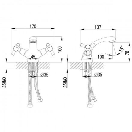 Lemark Contour LM7406C смеситель для раковины