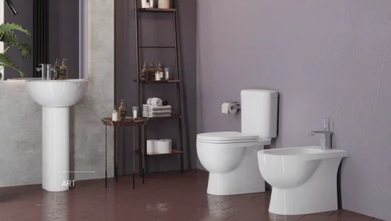 Унитаз-компакт Sanita luxe Art WC.CC/Art/2-DM/WHT.G/S1 с сиденьем soft close
