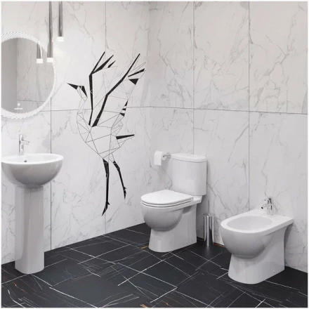 Унитаз-компакт Sanita luxe Art WC.CC/Art/2-DM/WHT.G/S1 с сиденьем soft close