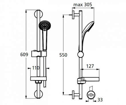 Ideal Standard Idealrain B9503AA душевой гарнитур