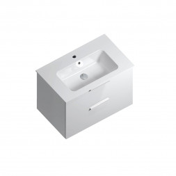 Kerama Marazzi Piano 75 тумба подвесная с ящиками, белая глянцевая