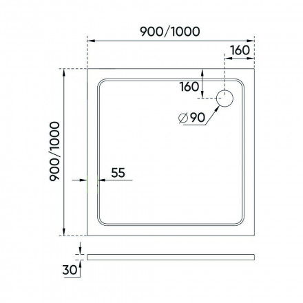 Veconi Tezeo stone TZ08-100K-01-19C3 душевой поддон
