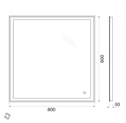 BelBagno SPC-GRT-800-800-LED-TCHЗеркало