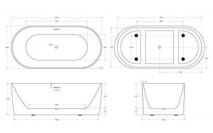 BelBagno BB411-1700-800-MATT акриловая ванна