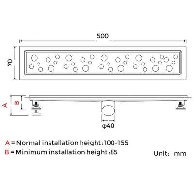Gappo G85007-2 Душевой трап 50 см