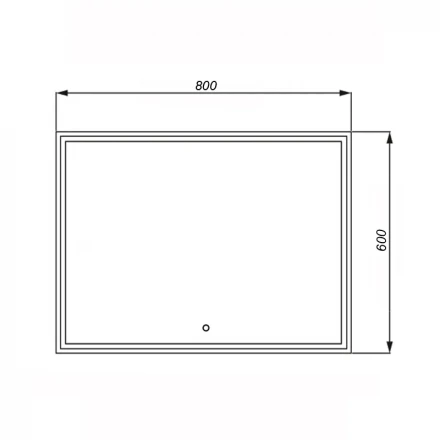 Azario Classico Quadrato CS00078950 Зеркало влагостойкое с подсветкой и функцие диммера 800х600
