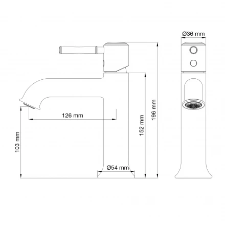 Wonzon &amp; Woghand Tor WW-88018073-MB Смеситель для раковины хром