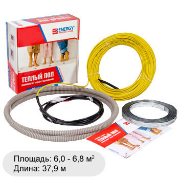 Energy Cable 680 Вт Электрический кабель двужильный 37,9 м