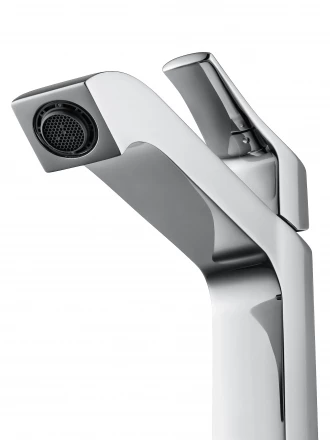 Wonzon &amp; Woghand Flex WW-88019072-CR Смеситель для раковины высокий черный матовый